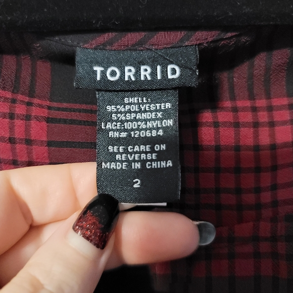 Buffalo Plaid Torrid Top - Picture 2 of 6